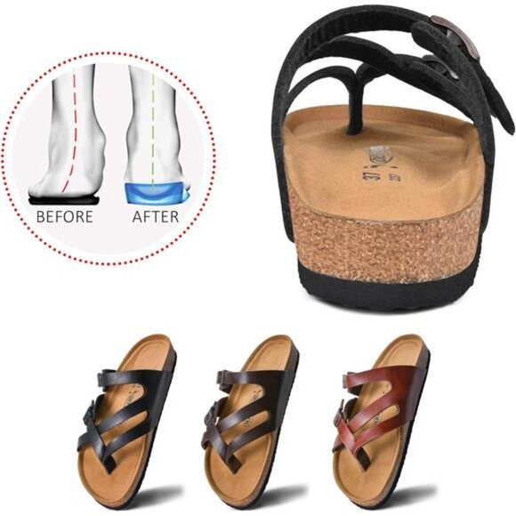 Womens Strappy Slip-On Modern Memory Foam Cushion Footbed Outdoor Adjustable - Picture 6 of 7